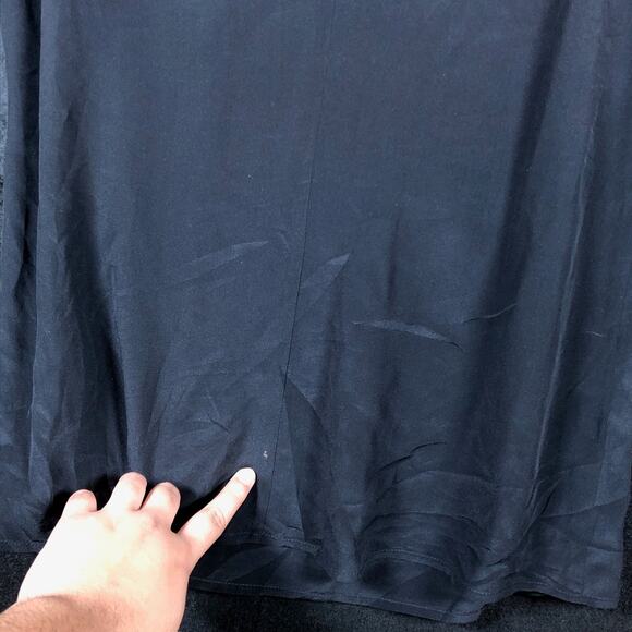 Express Womens Blouse Black 100% Silk Lace Accent Halter Tank Lightweight Large - Picture 3 of 12